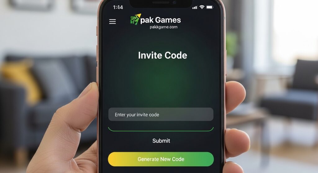 Pak Games Invite Code